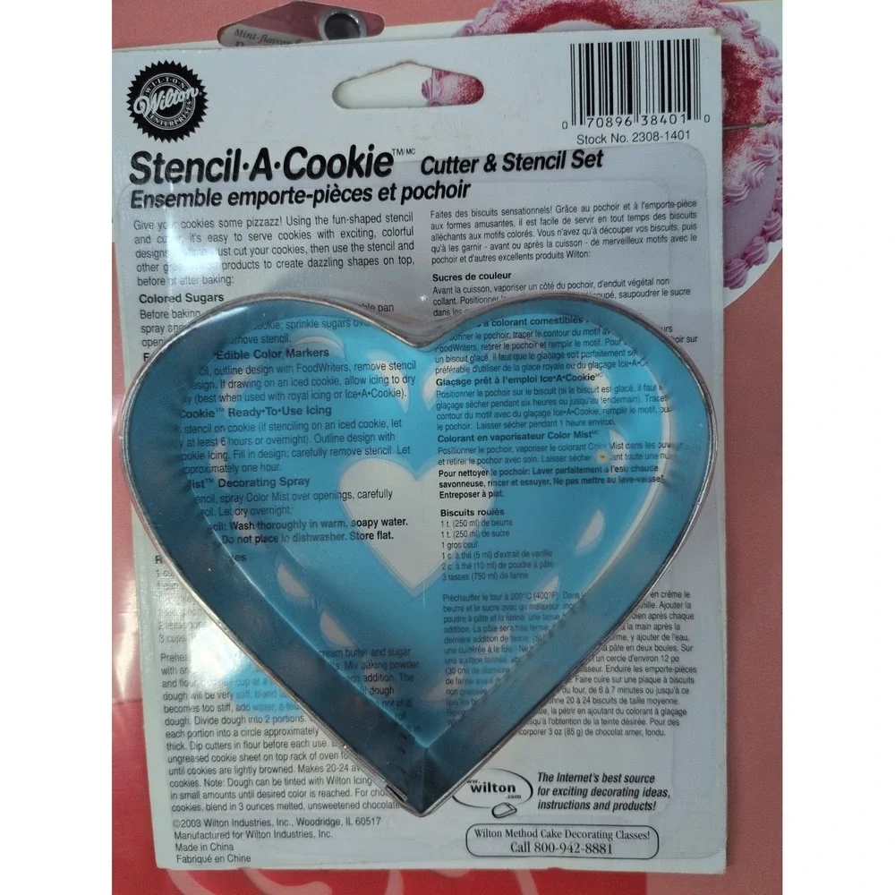 VTG NEW LOT30🩷Wilton Hearts Valentines Cookie Stamp Decor Stencil Cottage Baker